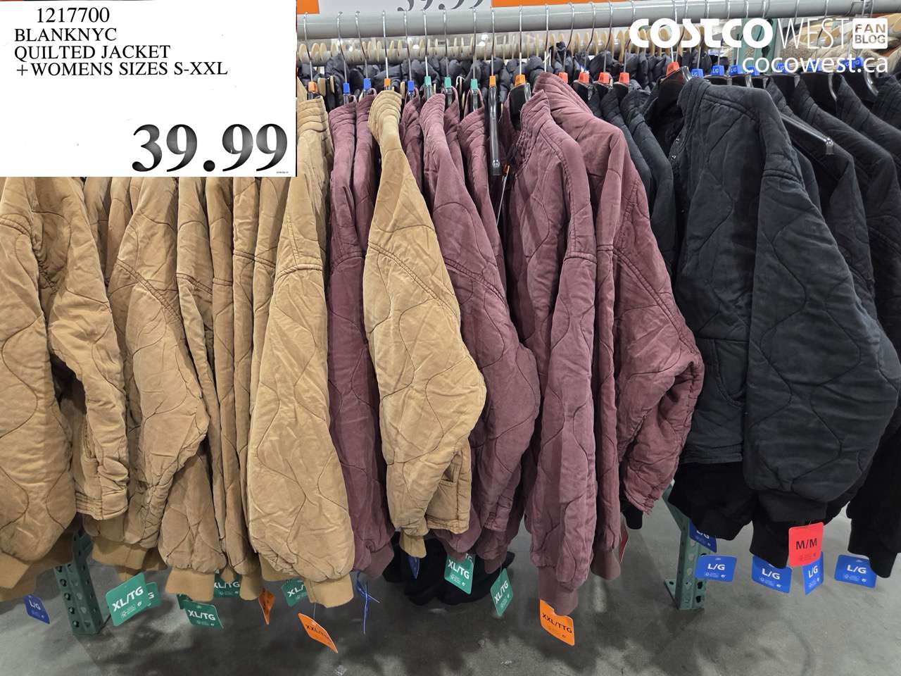 1217700 BLANKNYC QUILTED JACKET WOMENS SIZES S-XXL $39.99