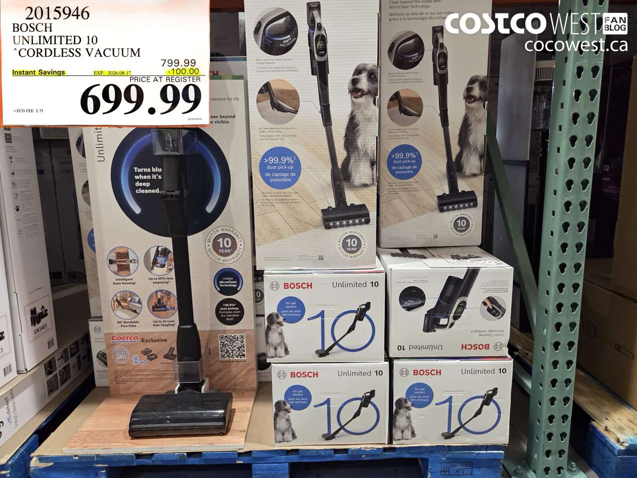 2015946 BOSCH UNLIMITED 10 CORDLESS VACUUM ($100.00 INSTANT SAVINGS EXPIRES ON 2026-08-17) $699.99