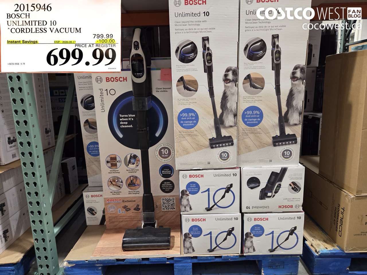 2015946 BOSCH UNLIMITED 10 CORDLESS VACUUM ($100.00 INSTANT SAVINGS EXPIRES ON 2026-08-17) $699.99