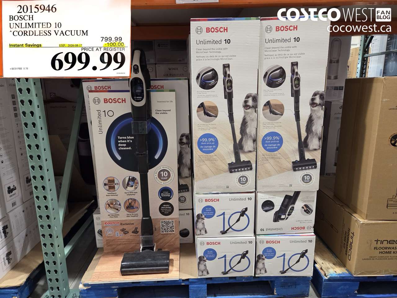 2015946 BOSCH UNLIMITED 10 CORDLESS VACUUM ($100.00 INSTANT SAVINGS EXPIRES ON 2026-08-17) $699.99