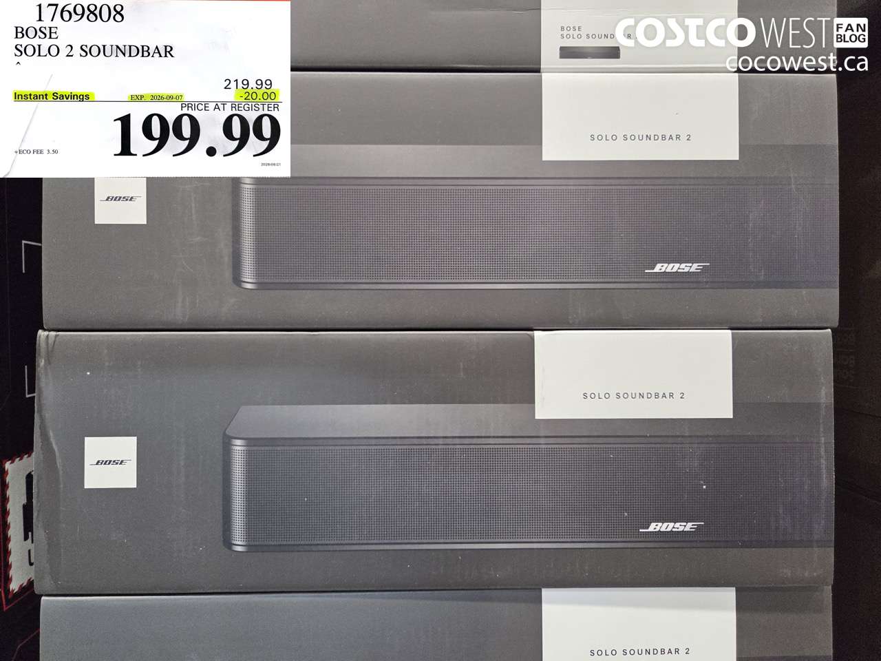 1769808 BOSE SOLO 2 SOUNDBAR ($20.00 INSTANT SAVINGS EXPIRES ON 2026-09-07) $199.99