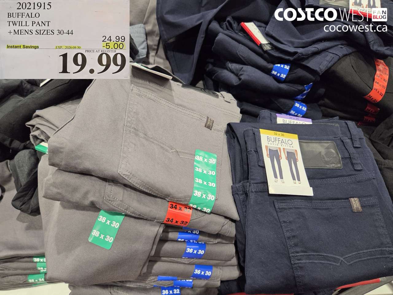 2021915 BUFFALO TWILL PANT MENS SIZES 30-44 ($5.00 INSTANT SAVINGS EXPIRES ON 2026-08-30) $19.99