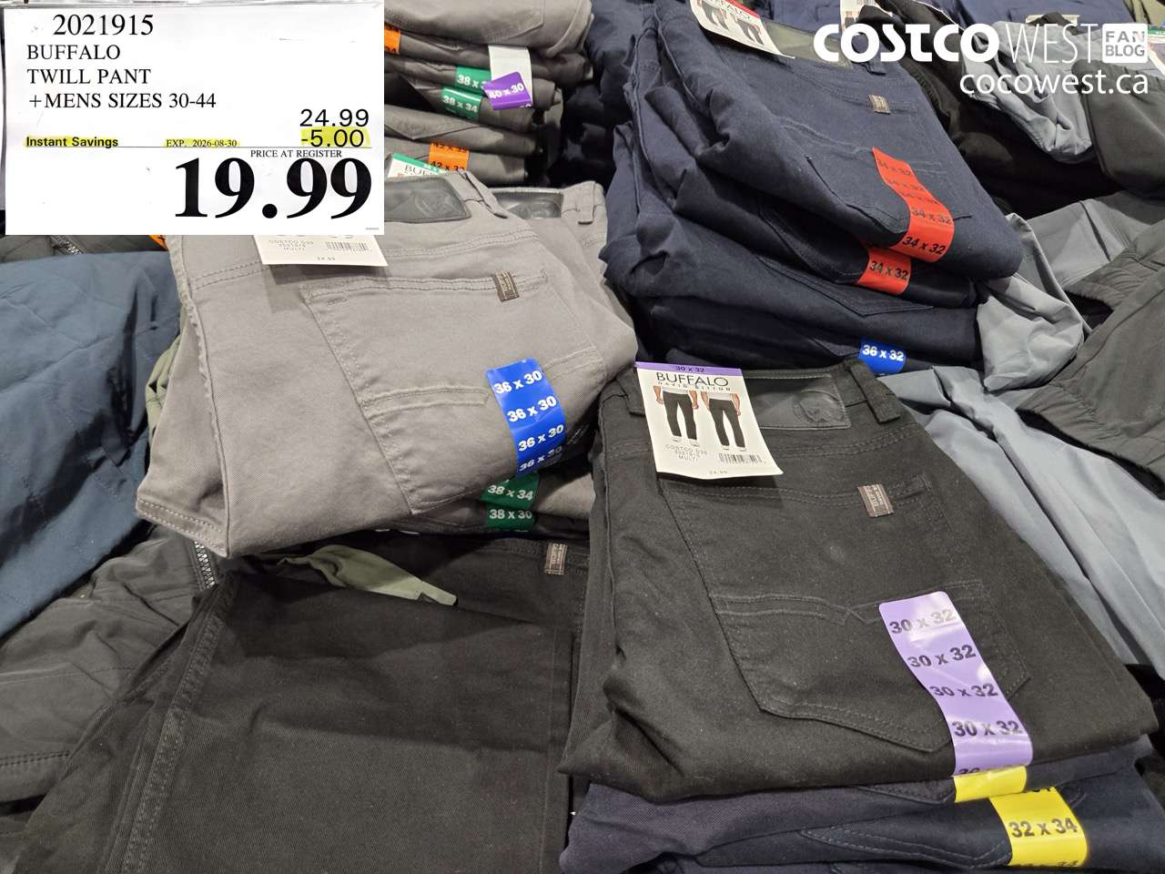2021915 BUFFALO TWILL PANT MENS SIZES 30-44 ($5.00 INSTANT SAVINGS EXPIRES ON 2026-08-30) $19.99