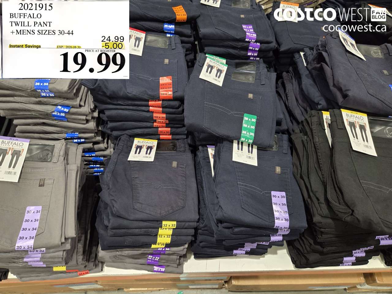 2021915 BUFFALO TWILL PANT MENS SIZES 30-44 ($5.00 INSTANT SAVINGS EXPIRES ON 2026-08-30) $19.99