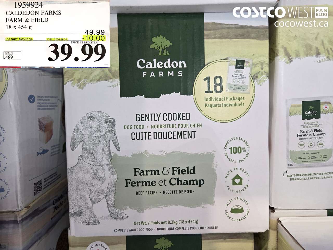 1959924 CALDEDON FARMS FARM & FIELD 18 X 454 G ($10.00 INSTANT SAVINGS EXPIRES ON 2026-08-30) $39.99