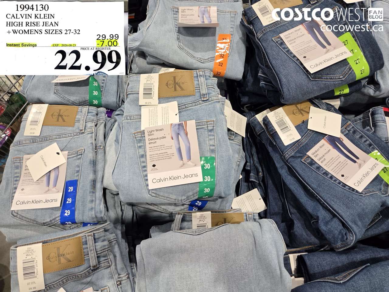 1994130 CALVIN KLEIN HIGH RISE JEAN WOMENS SIZES 27-32 ($7.00 INSTANT SAVINGS EXPIRES ON 2026-08-23) $22.99