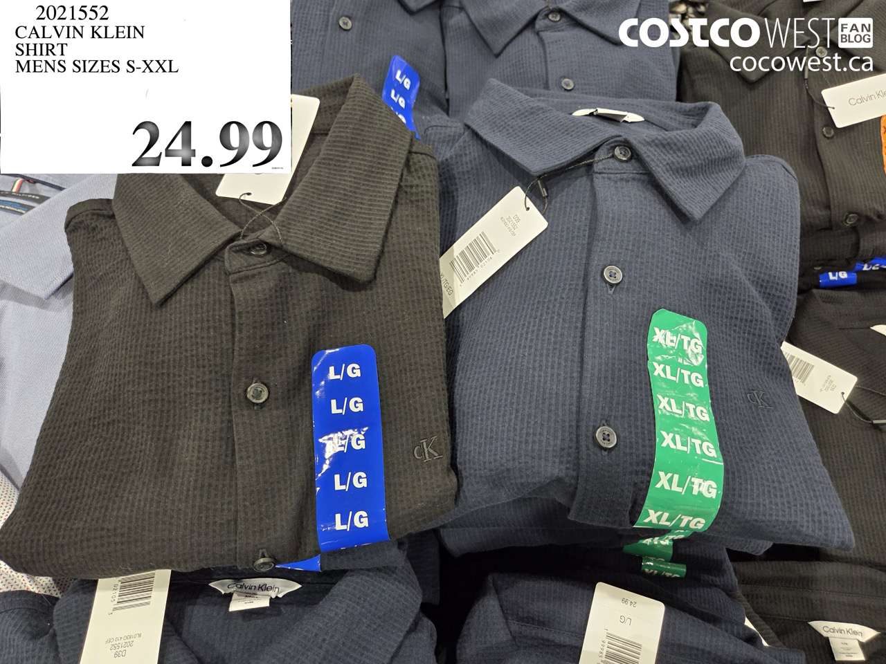 2021552 CALVIN KLEIN SHIRT MENS SIZES S-XXL $24.99