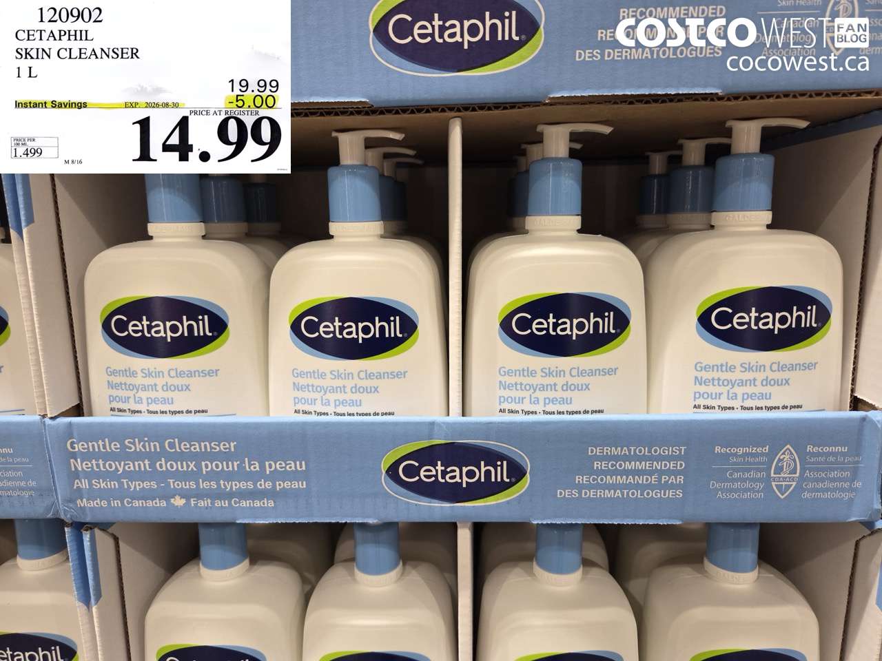 120902 CETAPHIL SKIN CLEANSER 1 L ($5.00 INSTANT SAVINGS EXPIRES ON 2026-08-30) $14.99