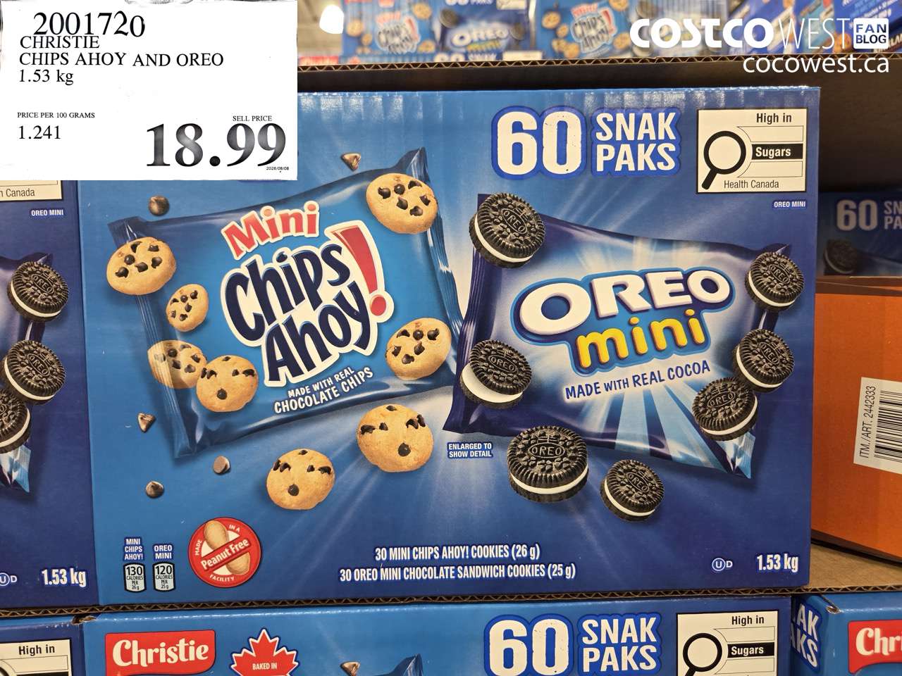 2001720 CHRISTIE CHIPS AHOY AND OREO 1.53 KG $18.99