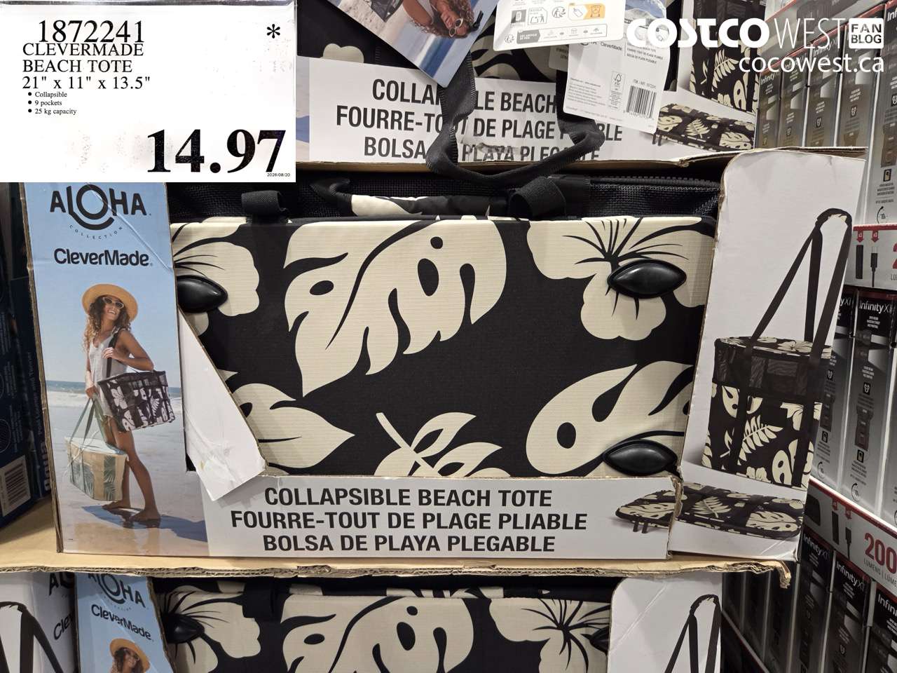 1872241 CLEVERMADE BEACH TOTE 21