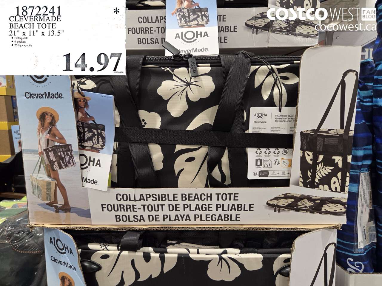 1872241 CLEVERMADE BEACH TOTE 21