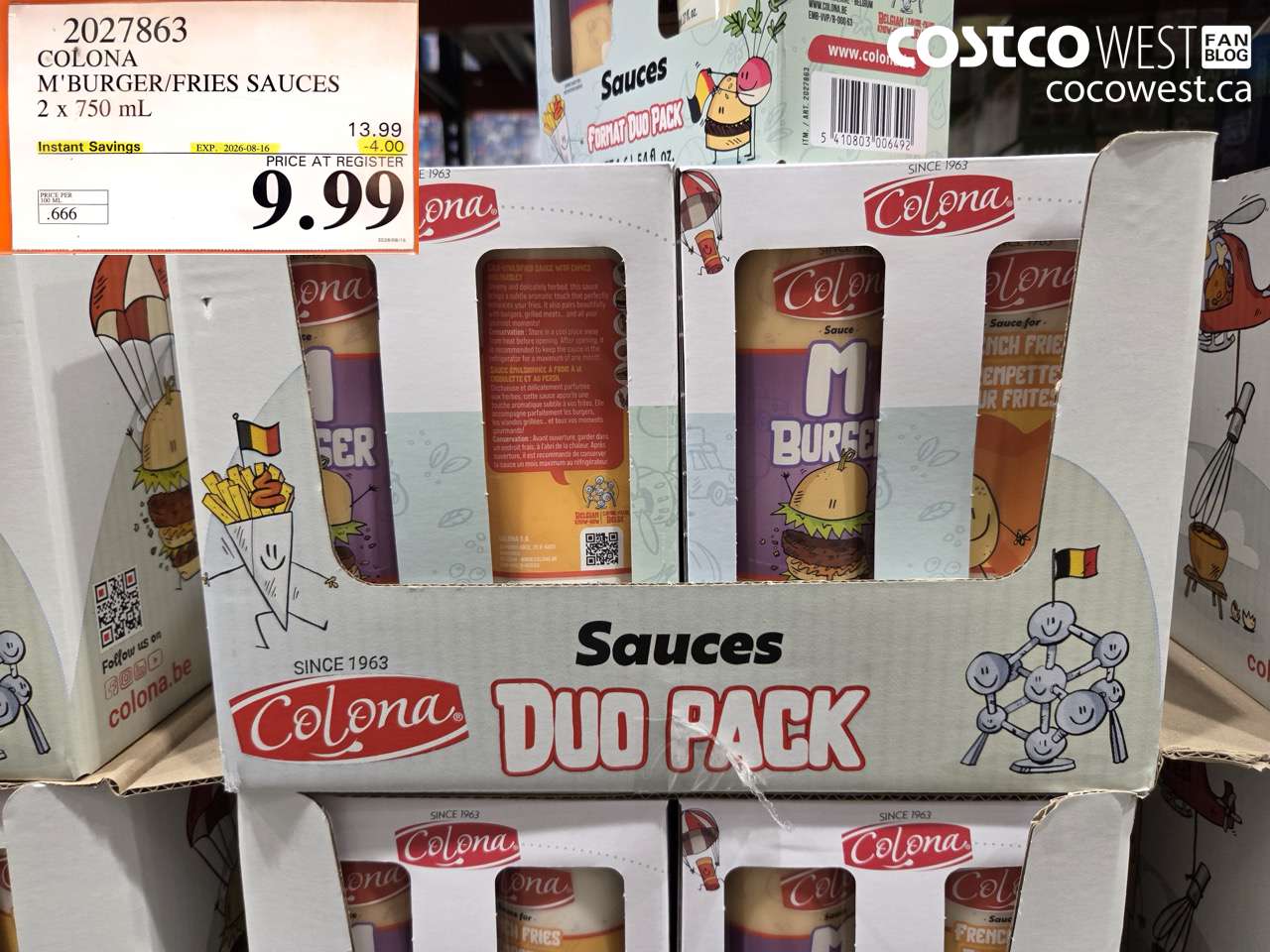 2027863 COLONA M'BURGER/FRIES SAUCES 2 X 750 ML ($4.00 INSTANT SAVINGS EXPIRES ON 2026-08-16) $9.99