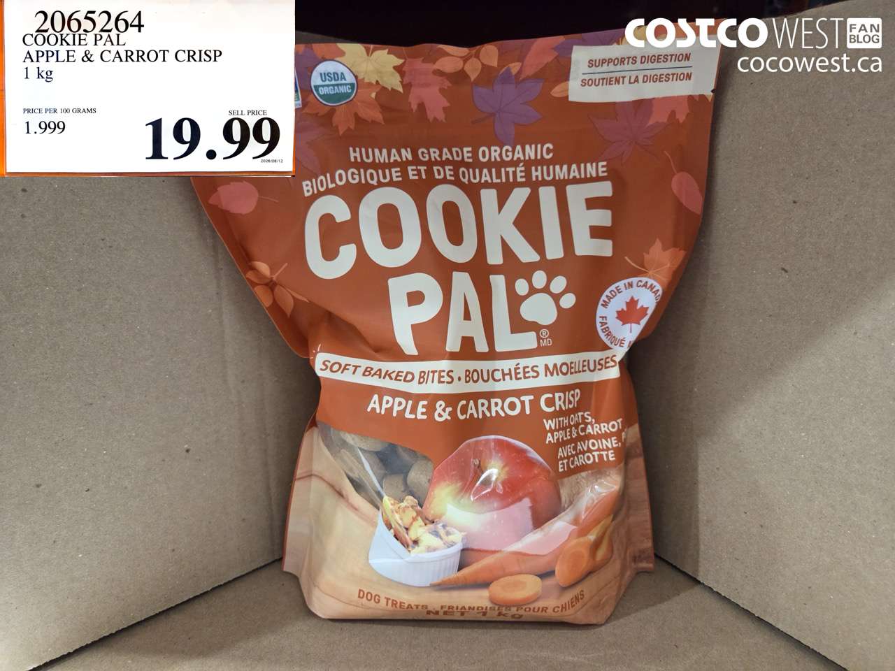 2065264 COOKIE PAL APPLE & CARROT CRISP 1 KG $19.99