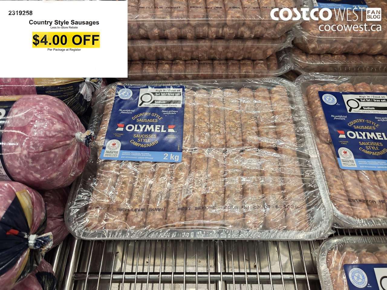 2319258 COUNTRY STYLE SAUSAGES ($4.00 INSTANT SAVINGS)