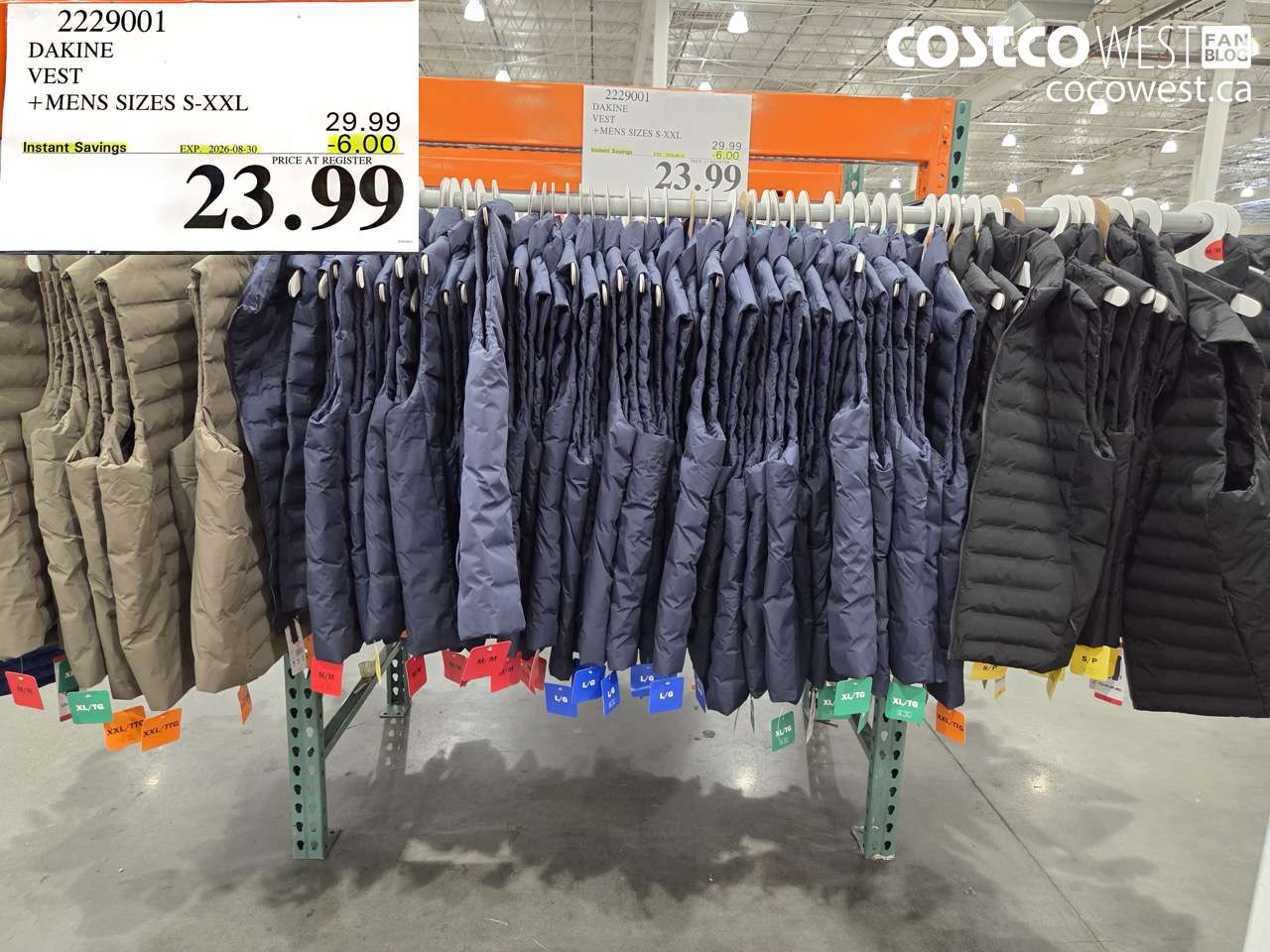 2229001 DAKINE VEST MENS SIZES S-XXL ($6.00 INSTANT SAVINGS EXPIRES ON 2026-08-30) $23.99