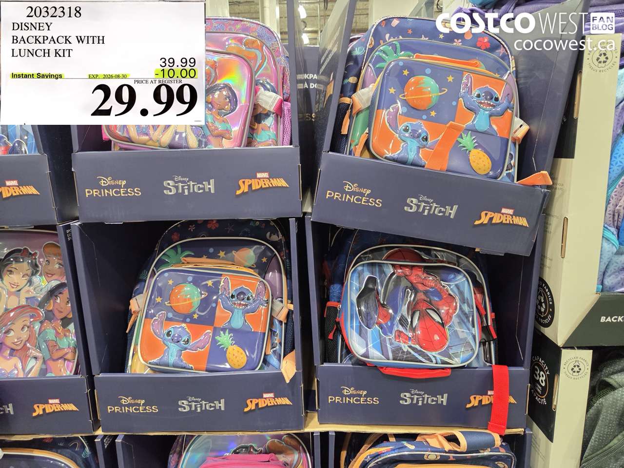 2032318 DISNEY BACKPACK WITH LUNCH KIT ($10.00 INSTANT SAVINGS EXPIRES ON 2026-08-30) $29.99