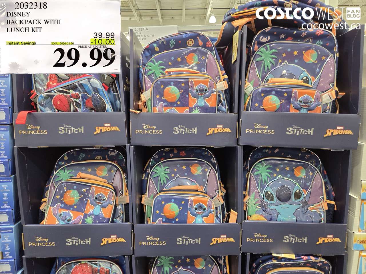2032318 DISNEY BACKPACK WITH LUNCH KIT ($10.00 INSTANT SAVINGS EXPIRES ON 2026-08-30) $29.99