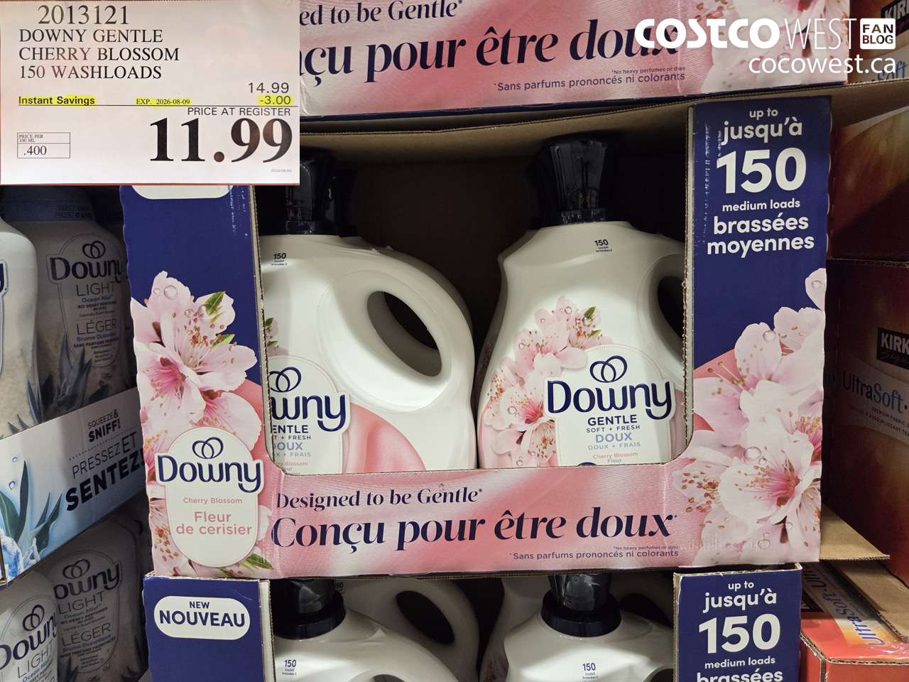 2013121 DOWNY GENTLE CHERRY BLOSSOM 150 WASHLOADS ($3.00 INSTANT SAVINGS EXPIRES ON 2026-08-09) $11.99