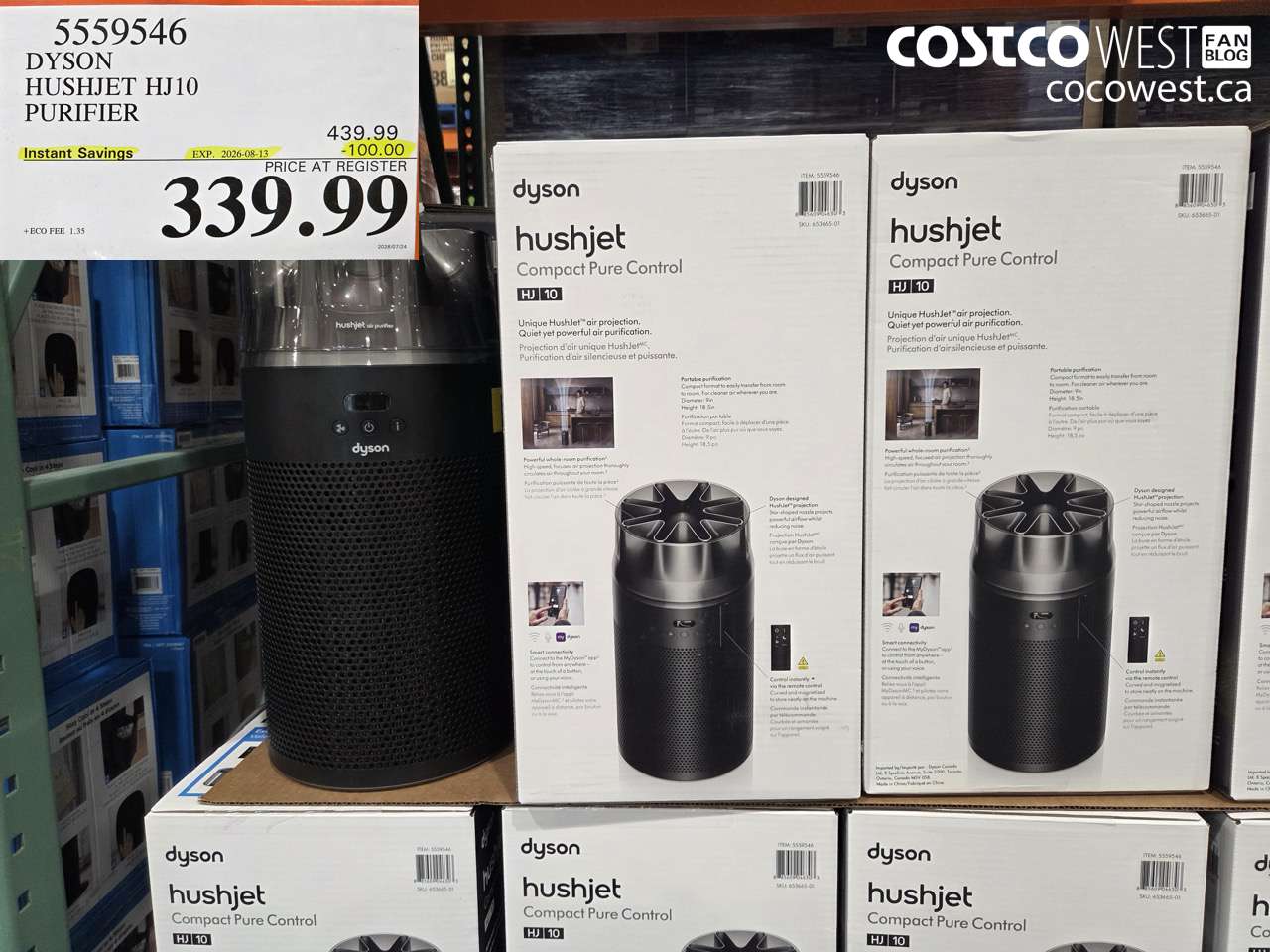 5559546 DYSON HUSHJET HJ10 PURIFIER ($100.00 INSTANT SAVINGS EXPIRES ON 2026-08-13) $339.99
