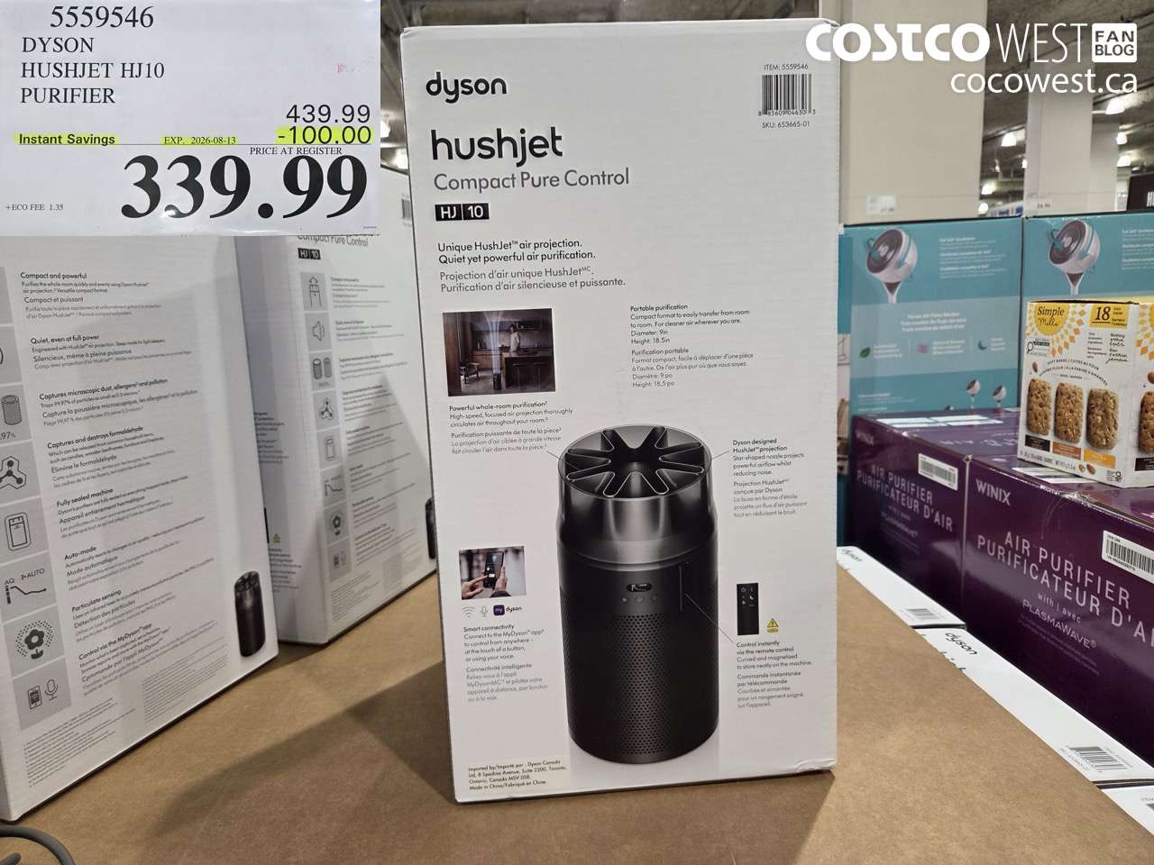 5559546 DYSON HUSHJET HJ10 PURIFIER ($100.00 INSTANT SAVINGS EXPIRES ON 2026-08-13) $339.99