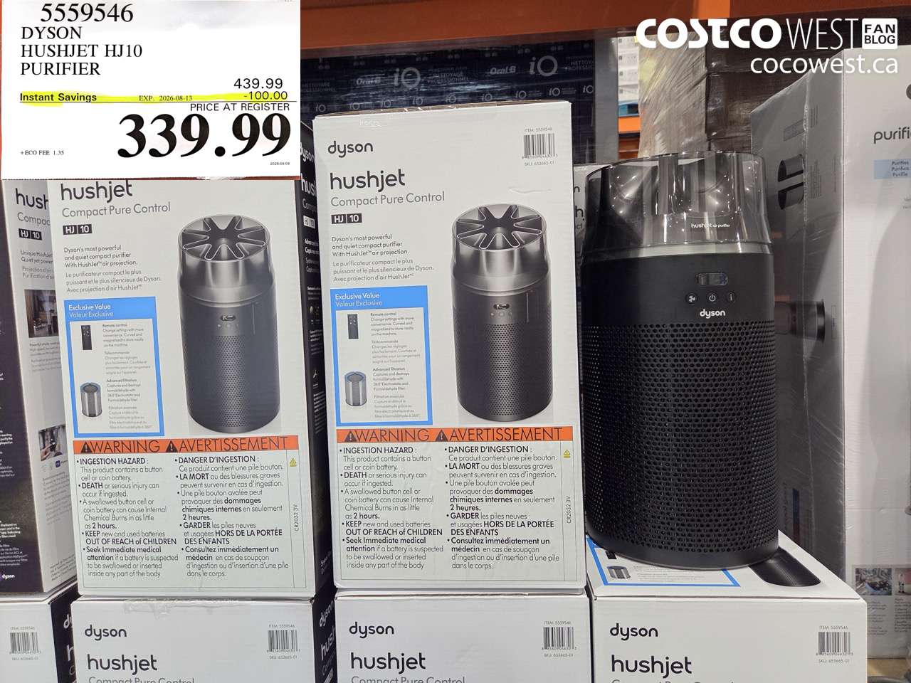 5559546 DYSON HUSHJET HJ10 PURIFIER ($100.00 INSTANT SAVINGS EXPIRES ON 2026-08-13) $339.99