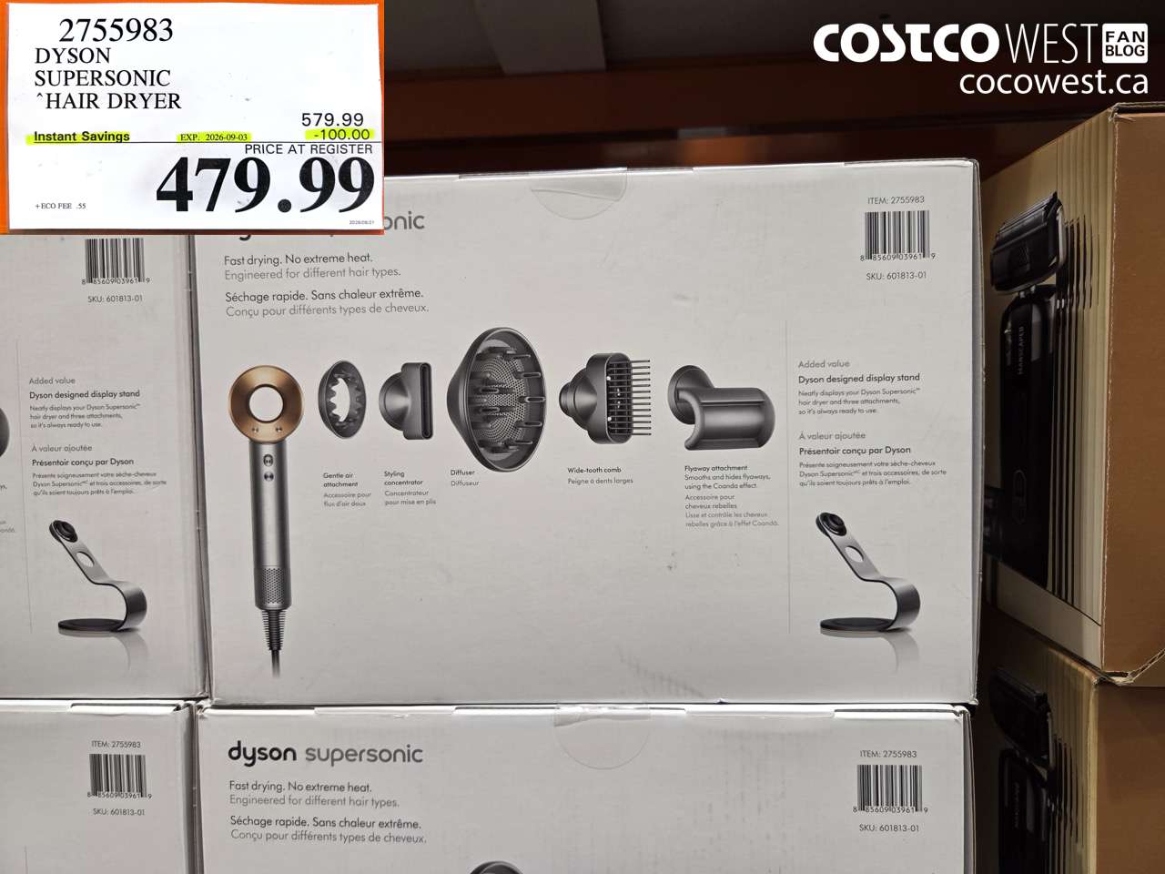2755983 DYSON SUPERSONIC HAIR DRYER ($100.00 INSTANT SAVINGS EXPIRES ON 2026-09-03) $479.99