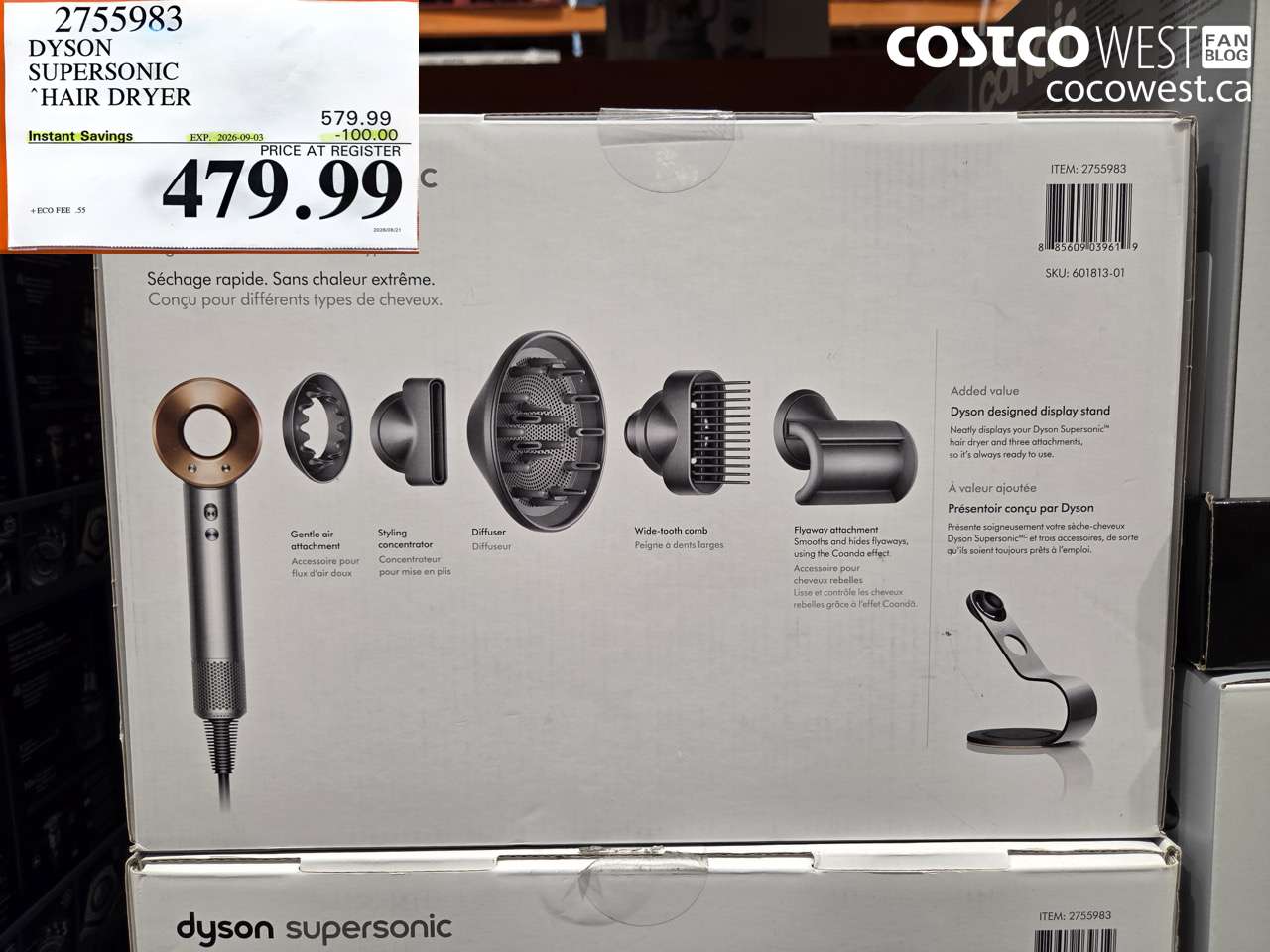 2755983 DYSON SUPERSONIC HAIR DRYER ($100.00 INSTANT SAVINGS EXPIRES ON 2026-09-03) $479.99