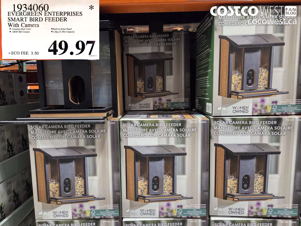 1934060 EVERGREEN ENTERPRISES SMART BIRD FEEDER WITH CAMERA $49.97