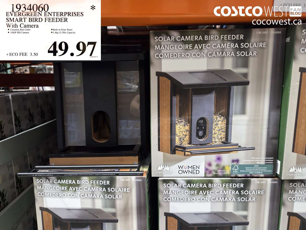 1934060 EVERGREEN ENTERPRISES SMART BIRD FEEDER WITH CAMERA $49.97