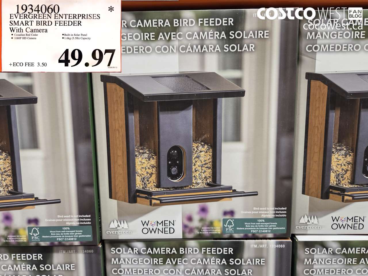 1934060 EVERGREEN ENTERPRISES SMART BIRD FEEDER WITH CAMERA $49.97