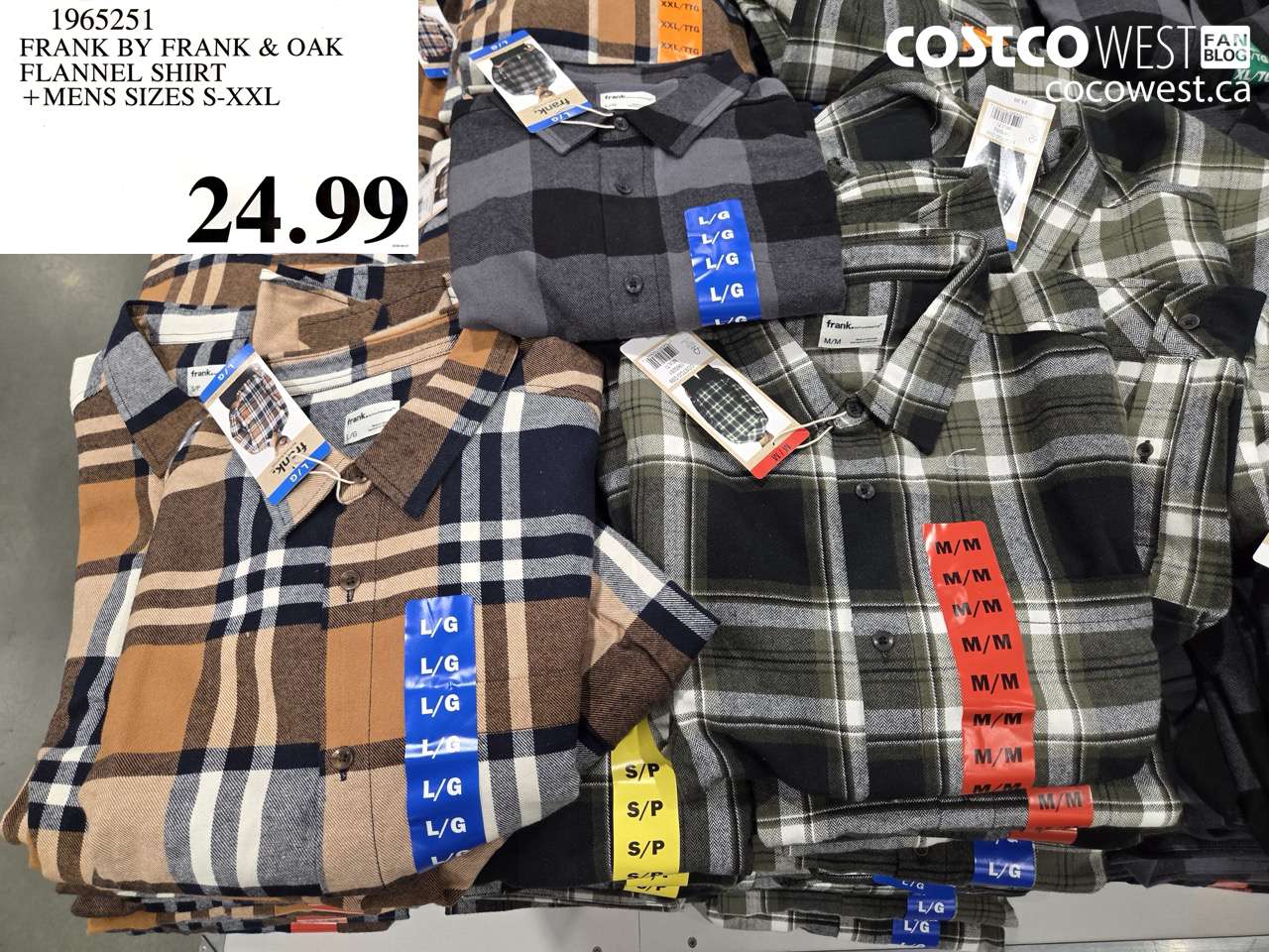 1965251 FRANK BY FRANK & OAK FLANNEL SHIRT MENS SIZES S-XXL $24.99