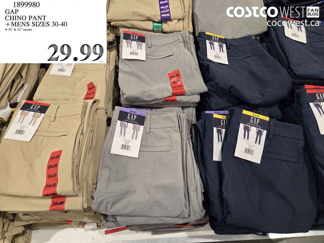 1899980 GAP CHINO PANT MENS SIZES 30-40 $29.99