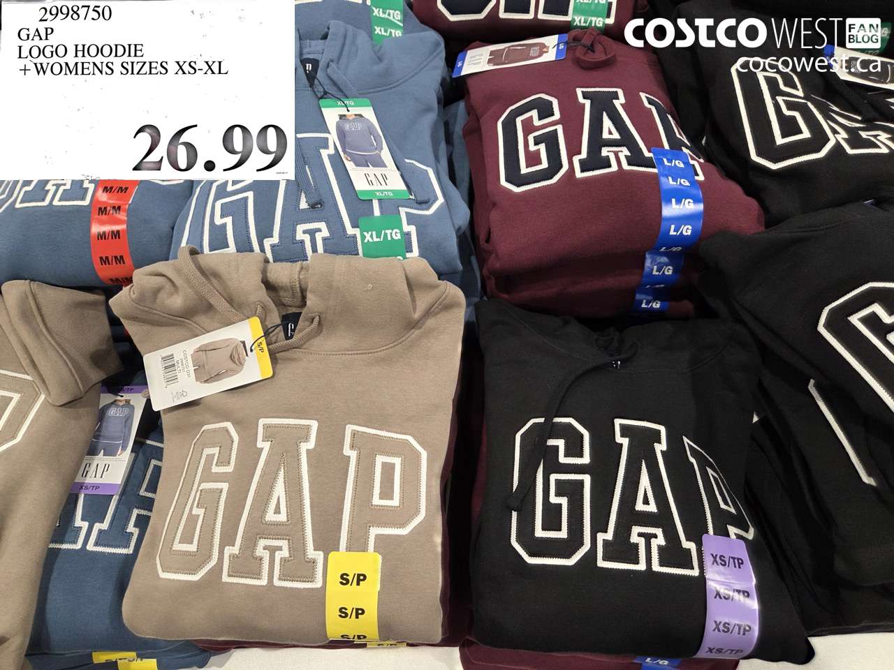 2998750 GAP LOGO HOODIE WOMENS SIZES XS-XL $26.99
