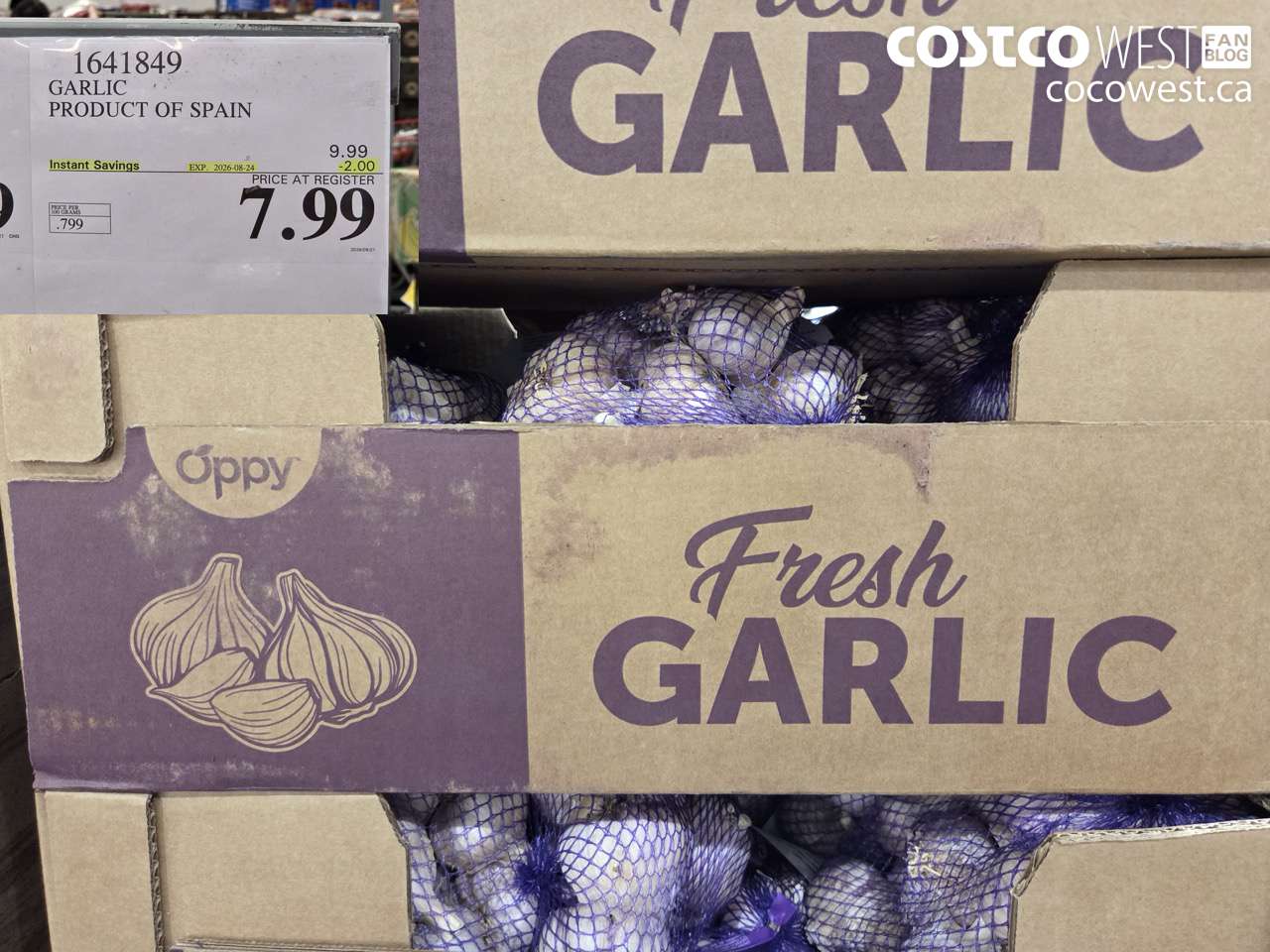 1641849 GARLIC PRODUCT OF SPAIN ($2.00 INSTANT SAVINGS EXPIRES ON 2026-08-24) $7.99