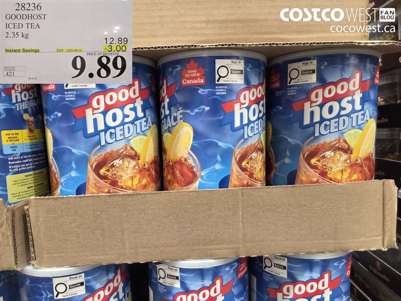 28236 GOODHOST ICED TEA 2.35 KG ($3.00 INSTANT SAVINGS EXPIRES ON 2026-08-16) $9.89