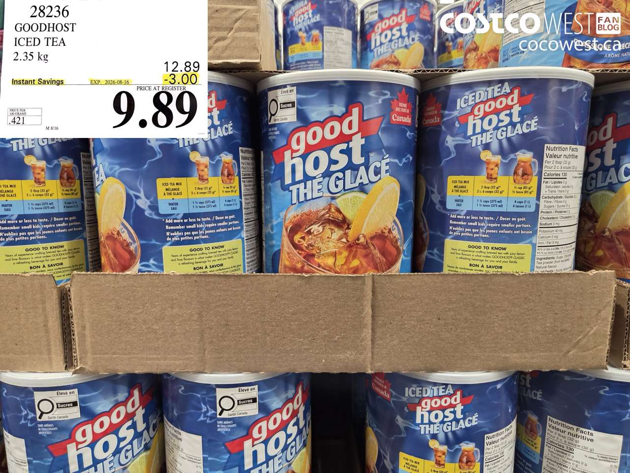 28236 GOODHOST ICED TEA 2.35 KG ($3.00 INSTANT SAVINGS EXPIRES ON 2026-08-16) $9.89