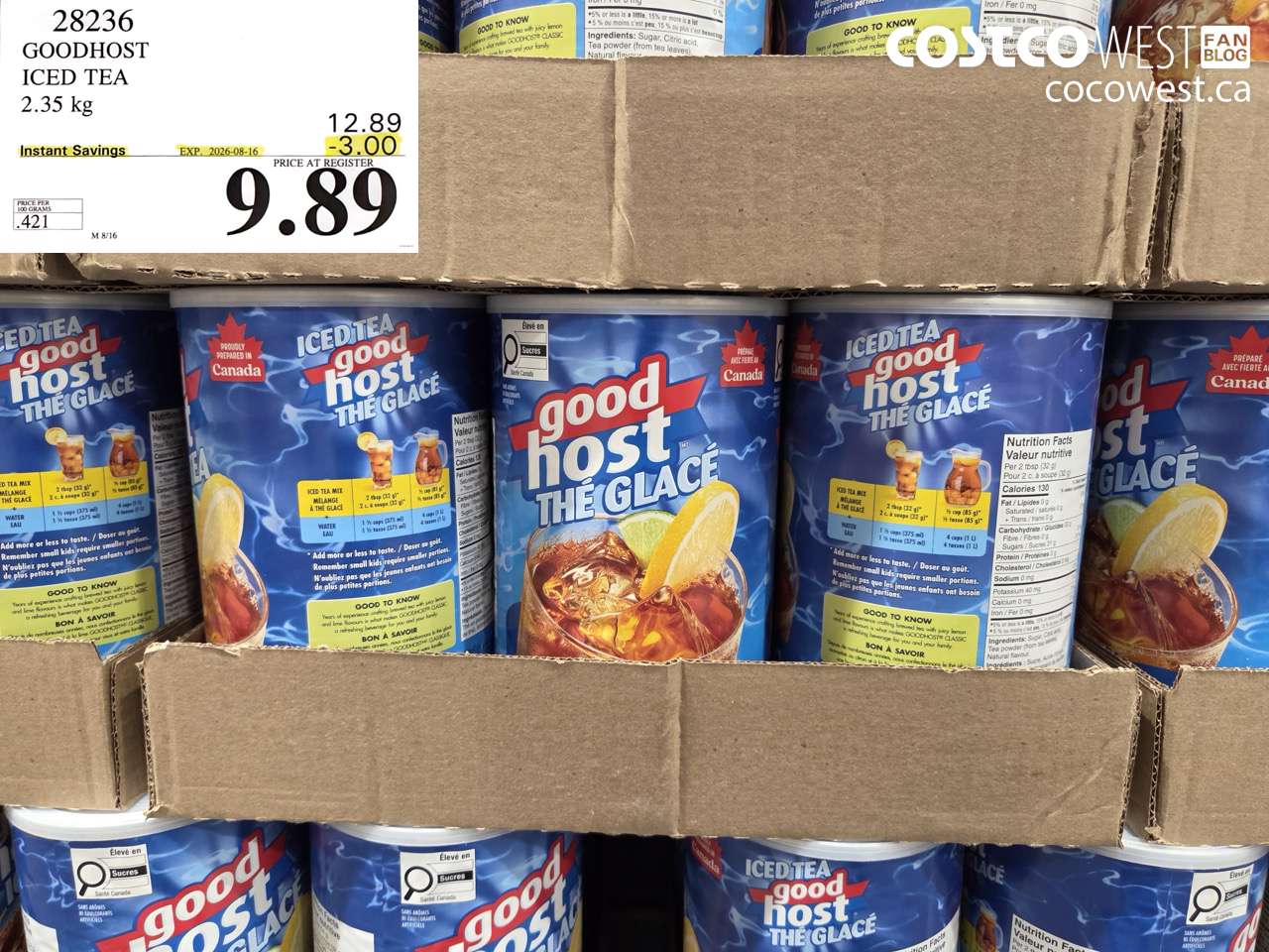 28236 GOODHOST ICED TEA 2.35 KG ($3.00 INSTANT SAVINGS EXPIRES ON 2026-08-16) $9.89