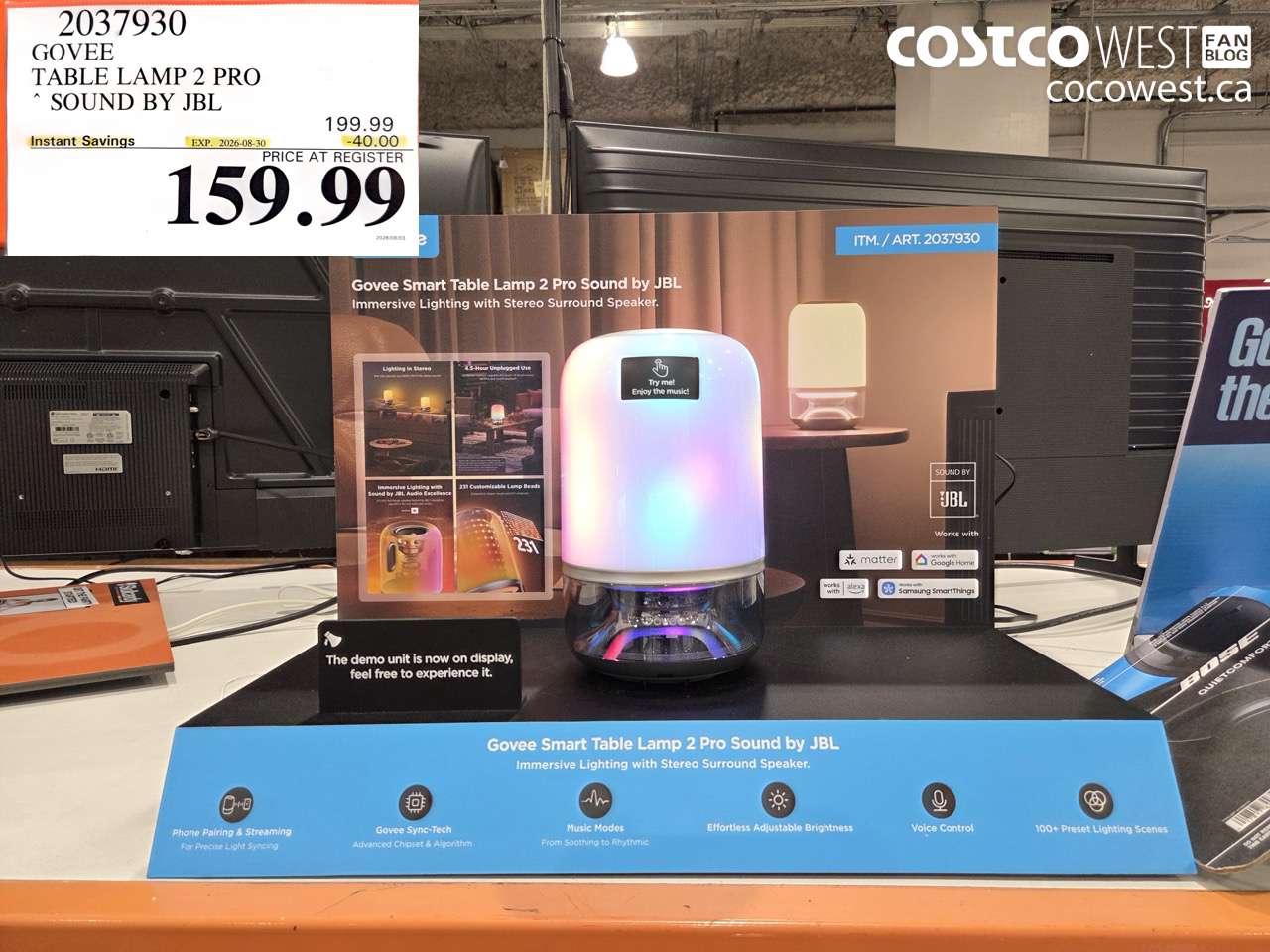 2037930 GOVEE TABLE LAMP 2 PRO ($40.00 INSTANT SAVINGS EXPIRES ON 2026-08-30) $159.99