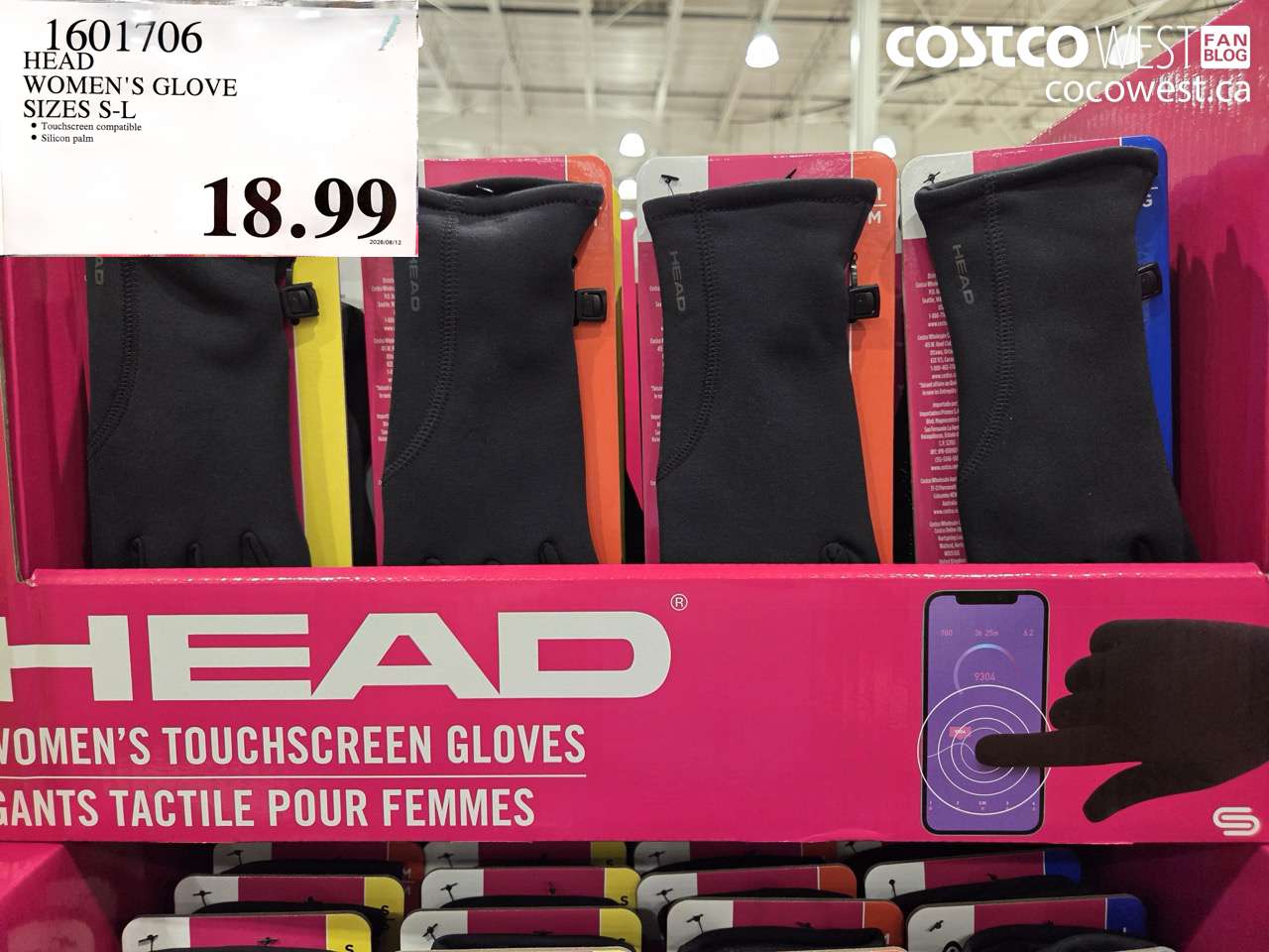 1601706 HEAD WOMEN'S GLOVE SIZES S-L $18.99