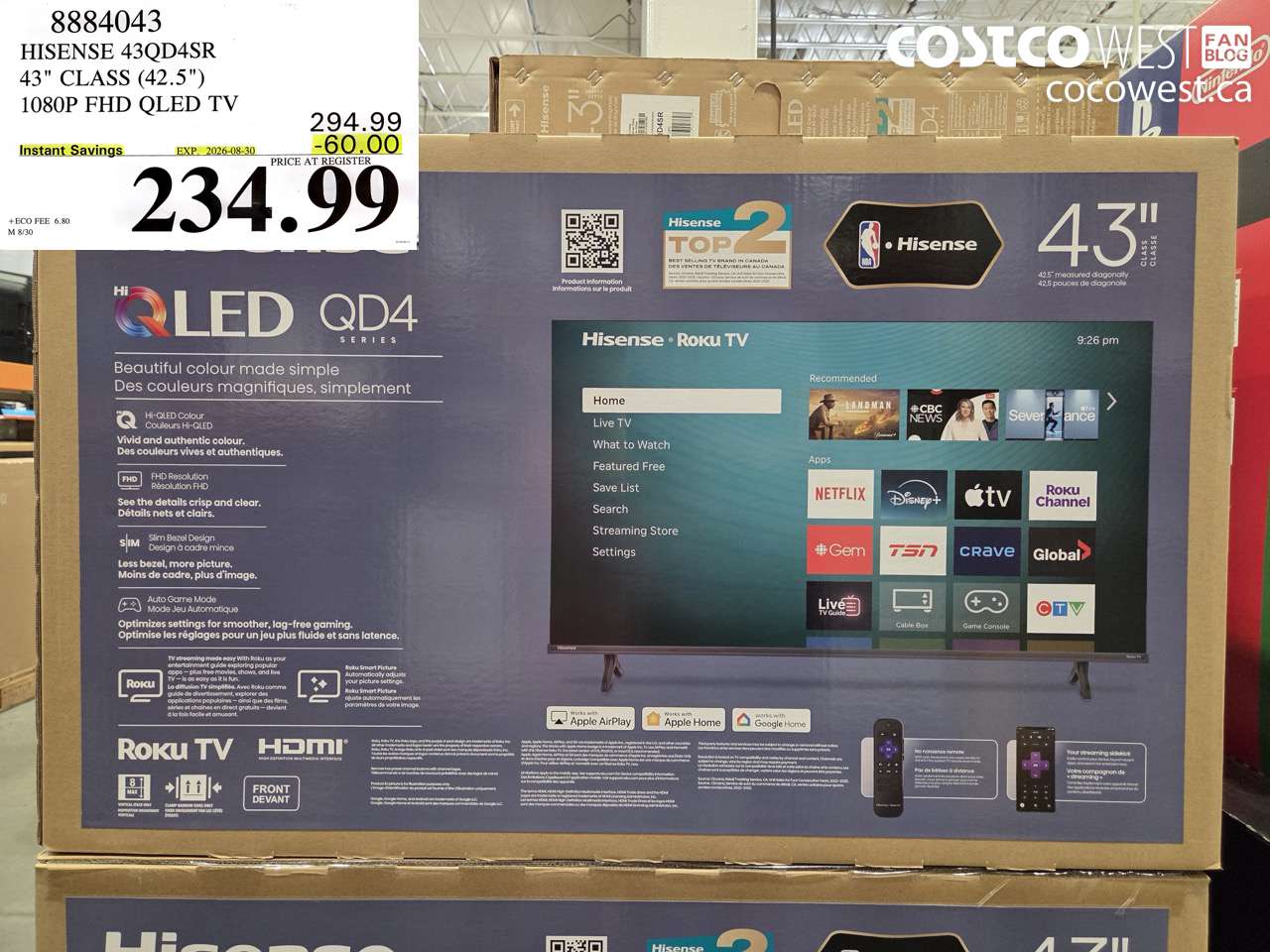 8884043 HISENSE 43QD4SR 43