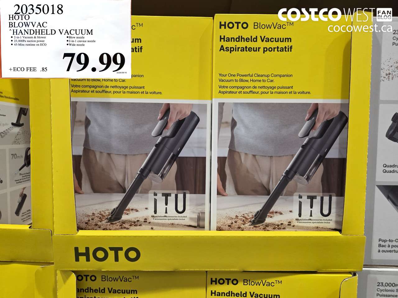 2035018 HOTO BLOWVAC HANDHELD VACUUM $79.99