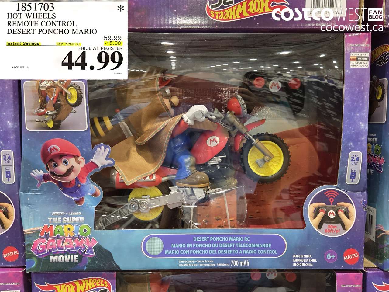 1851703 HOT WHEELS REMOTE CONTROL DESERT PONCHO MARIO ($15.00 INSTANT SAVINGS EXPIRES ON 2026-08-30) $44.99