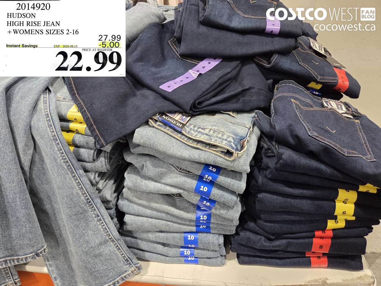 2014920 HUDSON HIGH RISE JEAN WOMENS SIZES 2-16 ($5.00 INSTANT SAVINGS EXPIRES ON 2026-08-13) $22.99