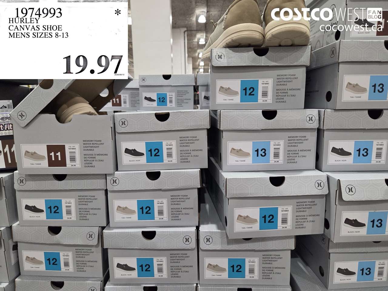 1974993 HURLEY CANVAS SHOE MENS SIZES 8-13 $19.97