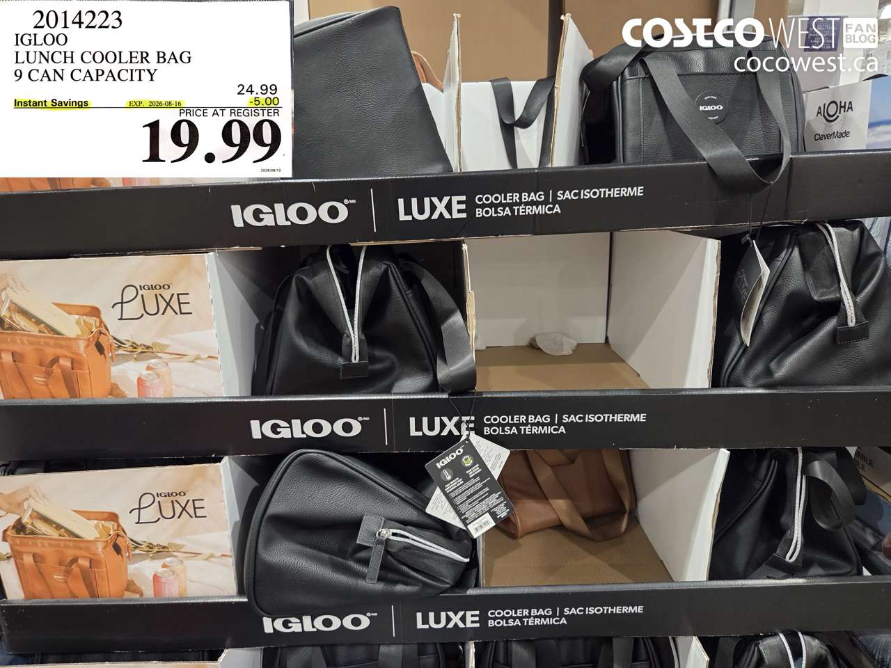 2014223 IGLOO LUNCH COOLER BAG 9 CAN CAPACITY ($5.00 INSTANT SAVINGS EXPIRES ON 2026-08-16) $19.99