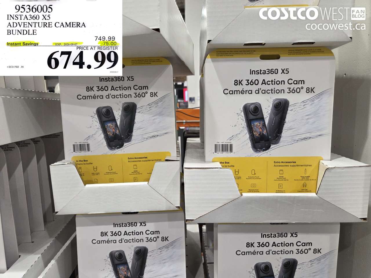 9536005 INSTA360 X5 ADVENTURE CAMERA BUNDLE ($75.00 INSTANT SAVINGS EXPIRES ON 2026-09-07) $674.99