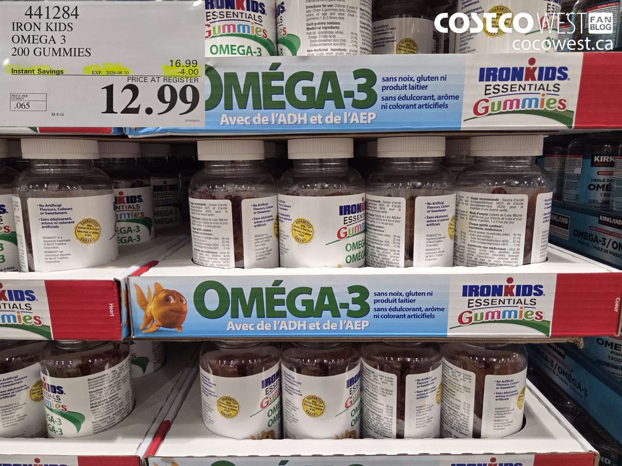 441284 IRON KIDS OMEGA 3 200 GUMMIES ($4.00 INSTANT SAVINGS EXPIRES ON 2026-08-30) $12.99