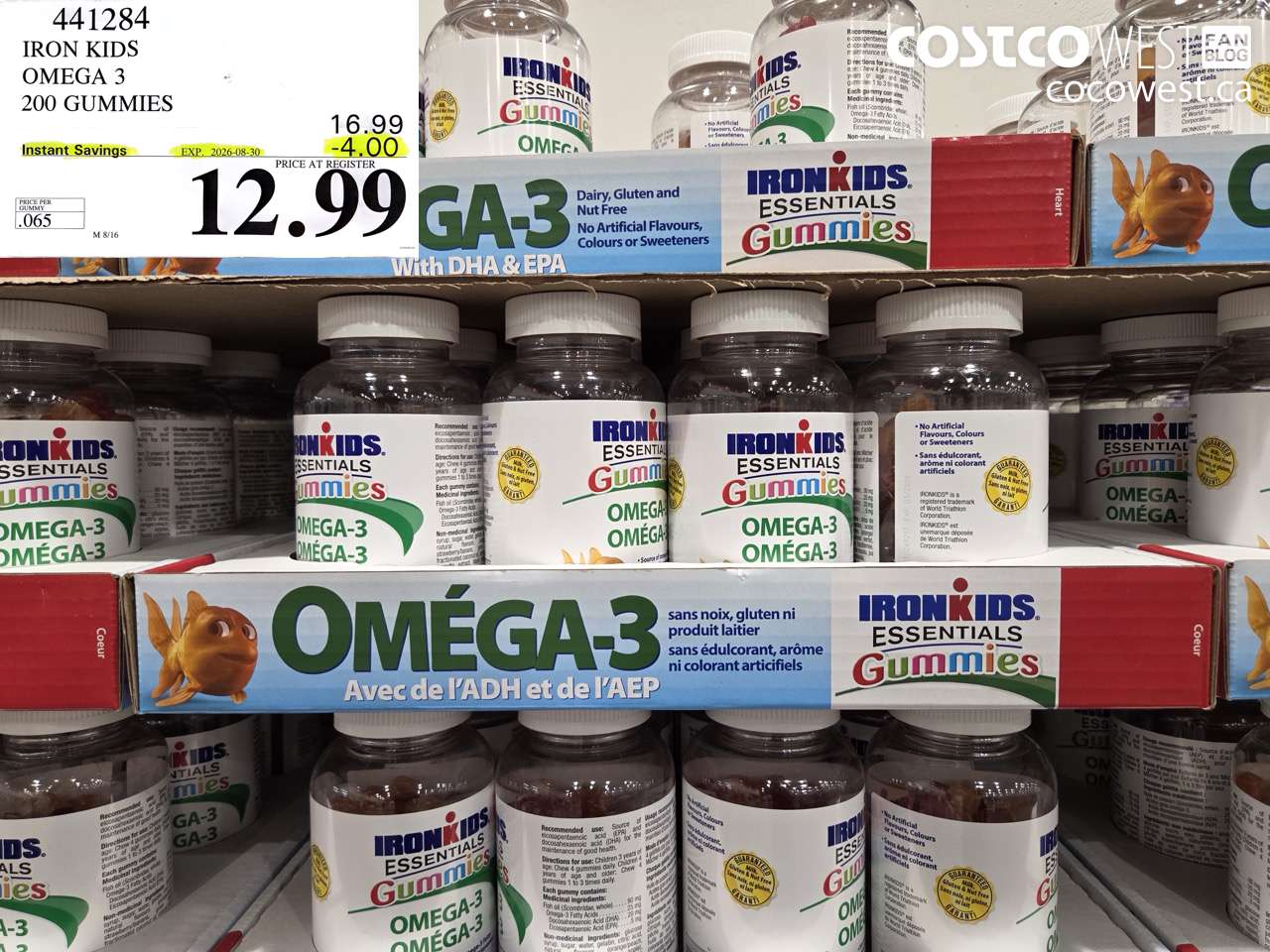 441284 IRON KIDS OMEGA 3 200 GUMMIES ($4.00 INSTANT SAVINGS EXPIRES ON 2026-08-30) $12.99