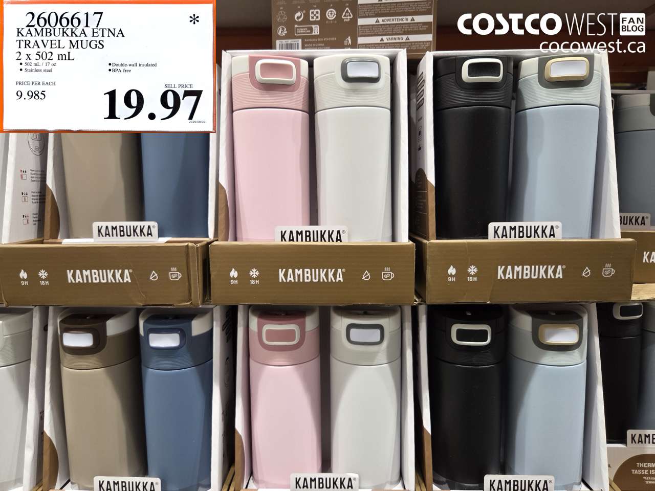 2606617 KAMBUKKA ETNA TRAVEL MUGS 2 X 502 ML $19.97
