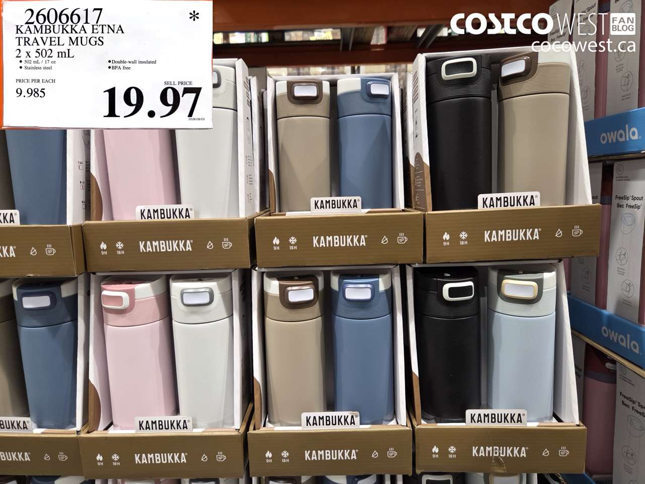 2606617 KAMBUKKA ETNA TRAVEL MUGS 2 X 502 ML $19.97